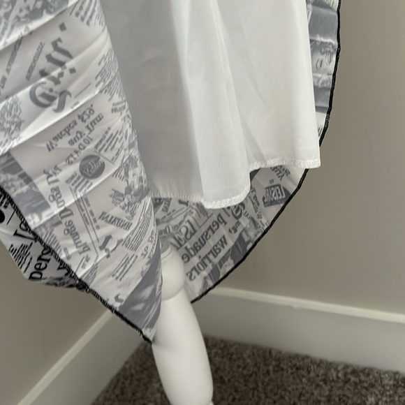 Black and White Marilyn Monroe Print Pleated A-line Midi Skirt - Picture 4 of 5